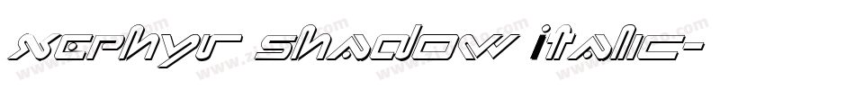 Xephyr Shadow Italic字体转换